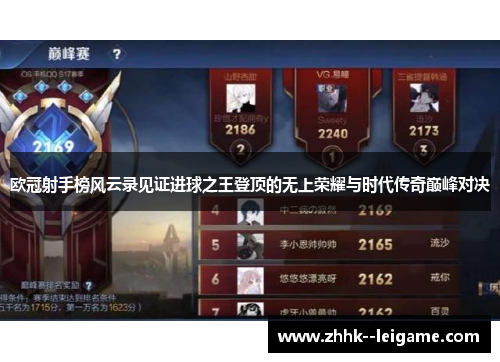 欧冠射手榜风云录见证进球之王登顶的无上荣耀与时代传奇巅峰对决
